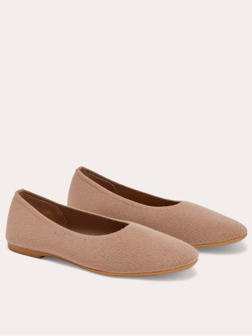 Everlane The Day Glove ReKnit Cinnamon Latte Tan Knit Ballet Flats Shoes 8.5 NIB